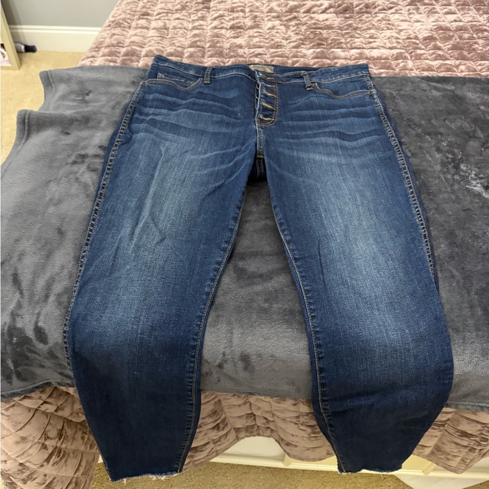 Kut from the Kloth Dark Blue Straight-Leg Button-Fly Jeans